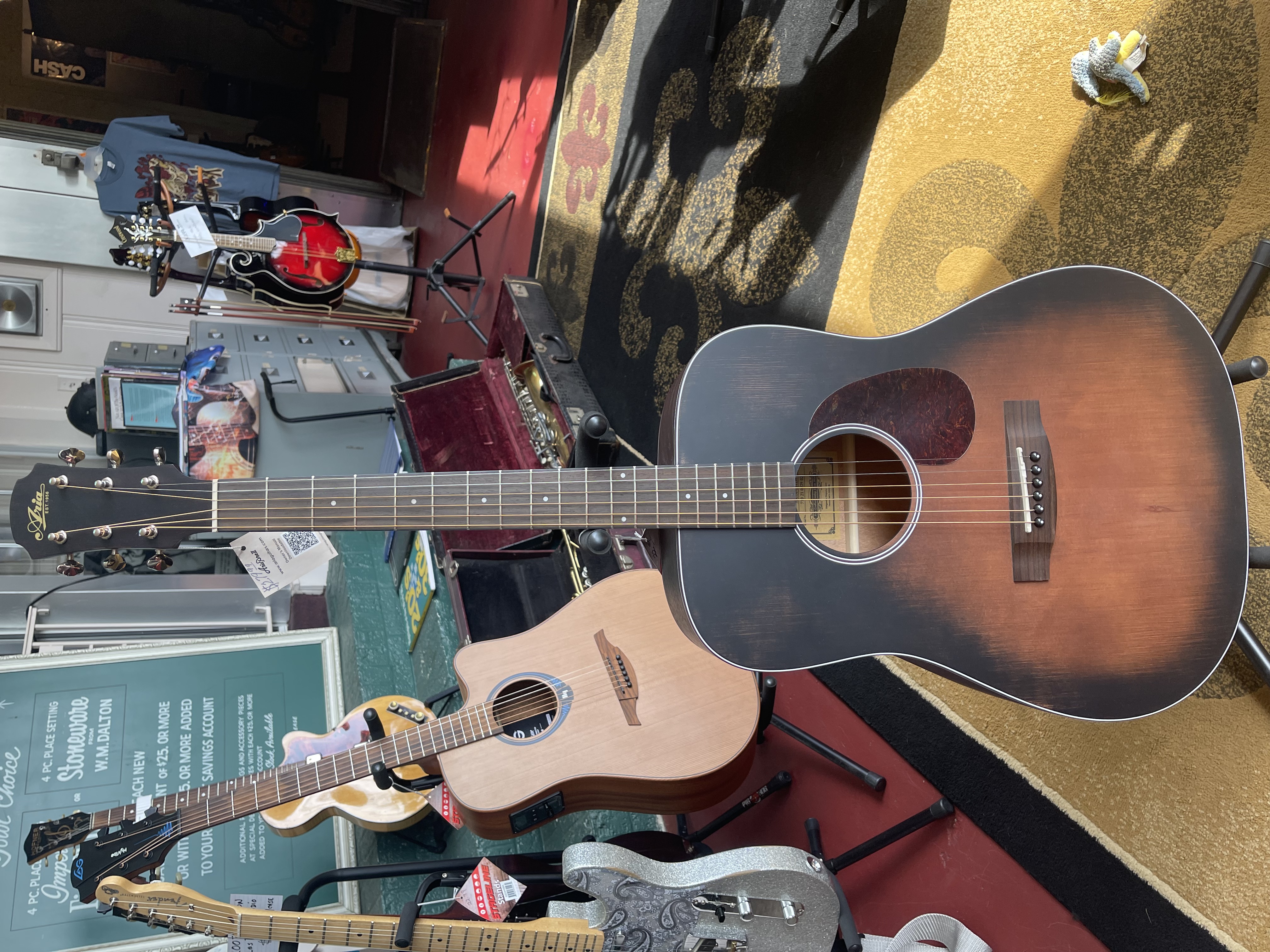 Aria 111 DP Dreadnought Acoustic – International Vintage Guitars